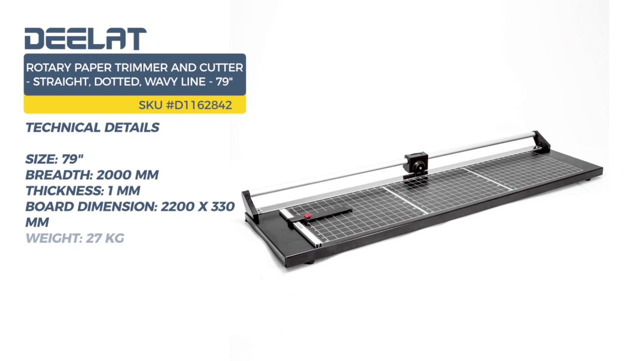 Rotary Paper Trimmer and Cutter - Straight, Dotted, Wavy Line - 79