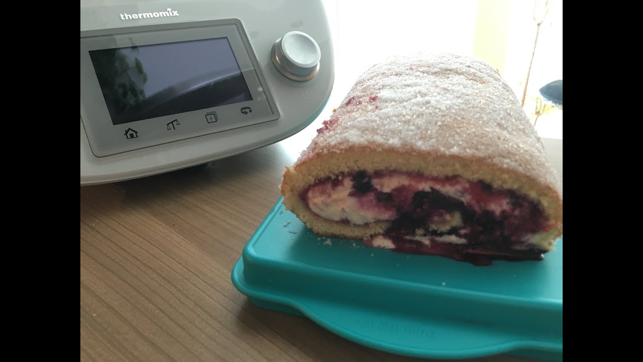 Thermomix® TM 5 Blaubeer Biskuitrolle