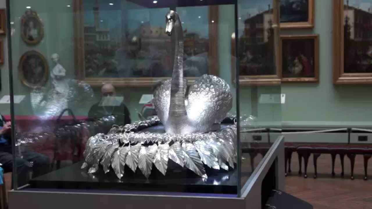 Silver Swan (Clockwork/Automaton) made abt.1772, Bowes Museum, Barnard Castle, County Durham, 5/2014
