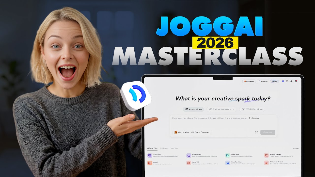 🔥 Мастер-класс JoggAI 2026: Лучший генератор видео на основе ИИ для аватаров, подкастов и рекламы