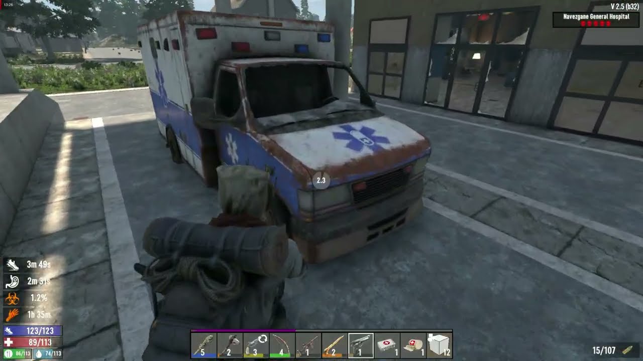 7 Days to Die – Entrando no Hospital | Lugar Extremamente Perigoso e Cheio de Zumbis 🧟‍♂️🏥💀 #part21