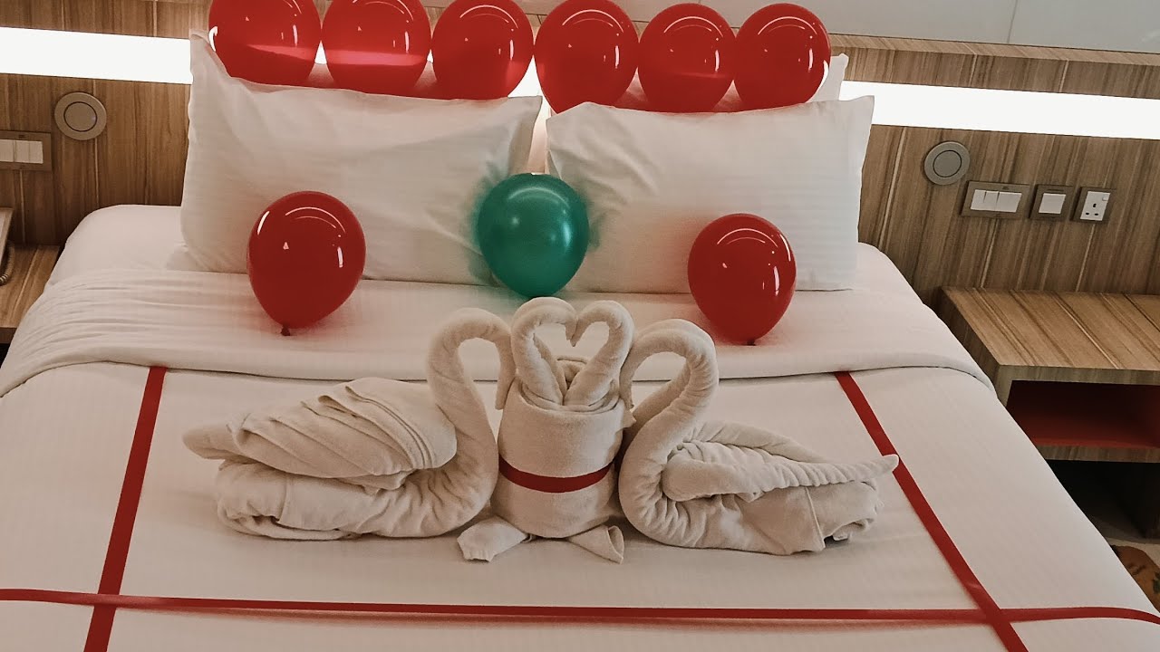 Birthday celebration towel art 