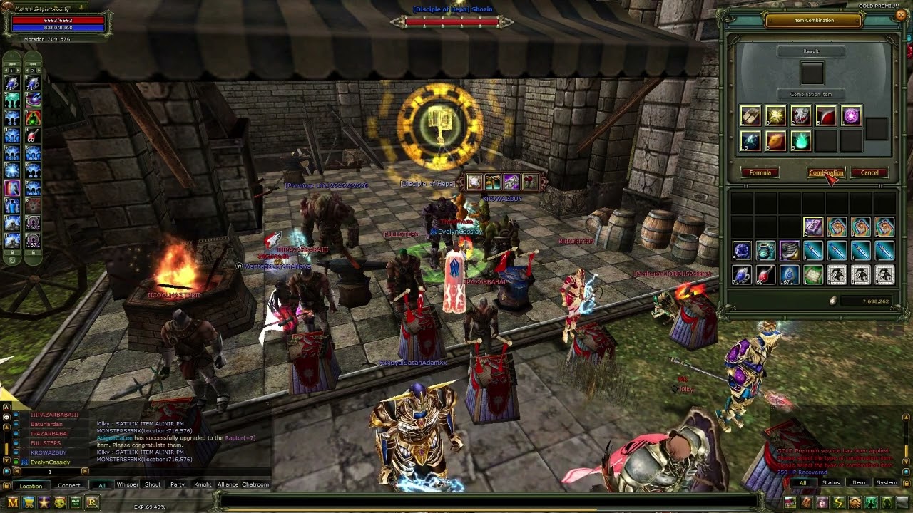 EvelynCassidy | Dark Knight Mace &Uuml;retim Denemesi (04.09.2025) | DESTAN | Knight Online