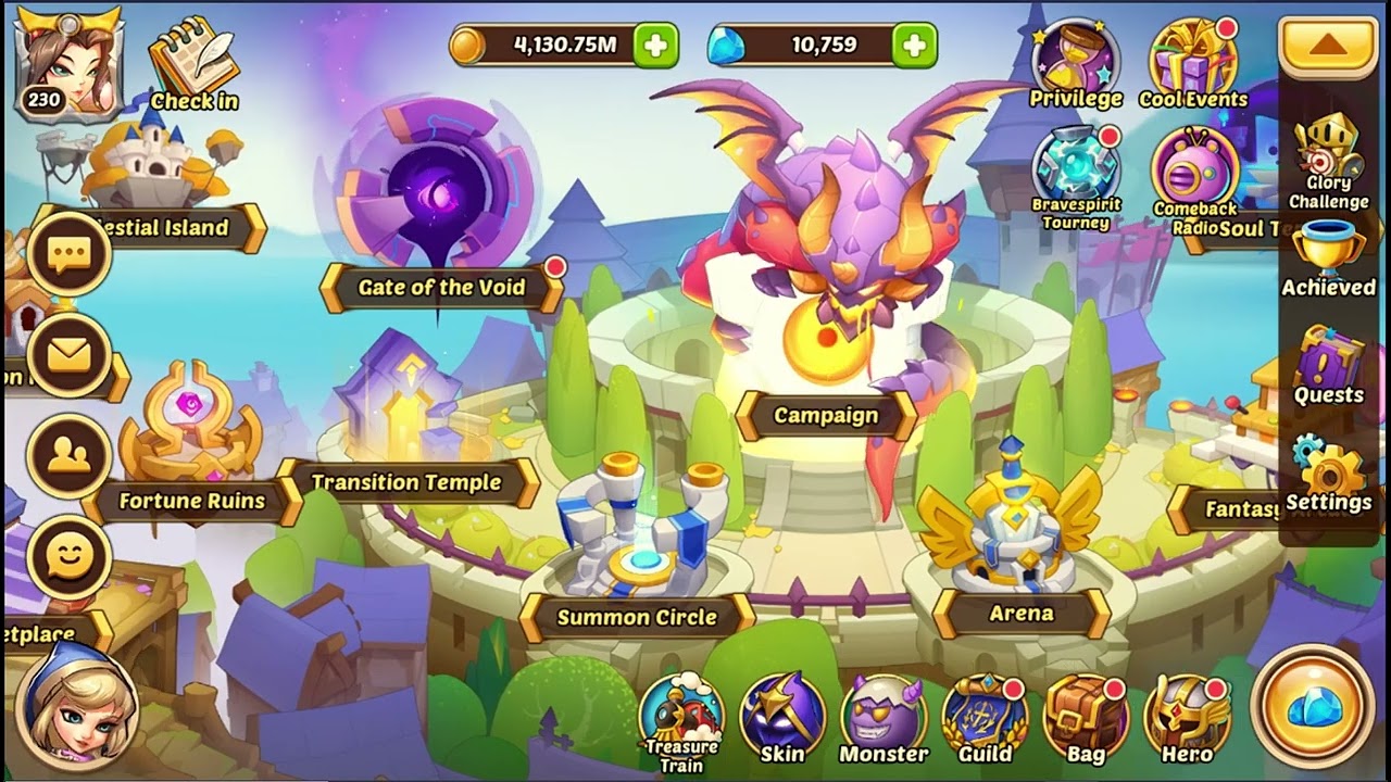 Idle Heroes - S30 - 08 April 2024 - Summon Event Prize / New Fortress Assassin - Luna