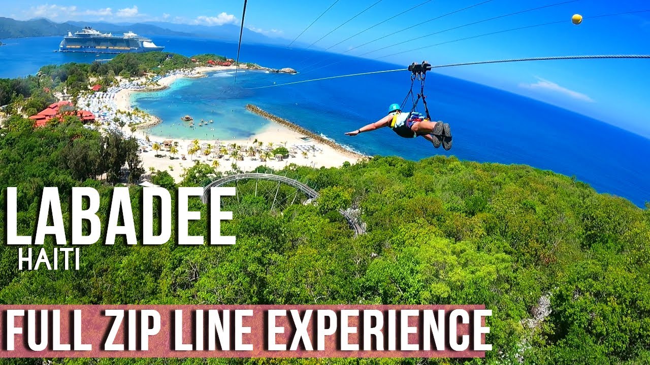FULL Dragon's Fire Flight Zipline Ride // Labadee Zip Line // Royal Caribbean
