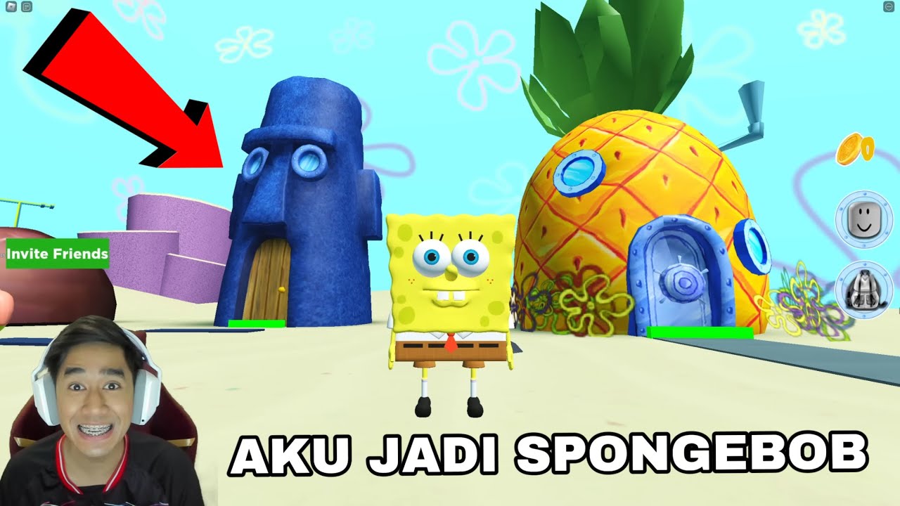 AKU JADI SPONGEBOB 😂 HOUSE TOUR SETIAP RUMAH 😍