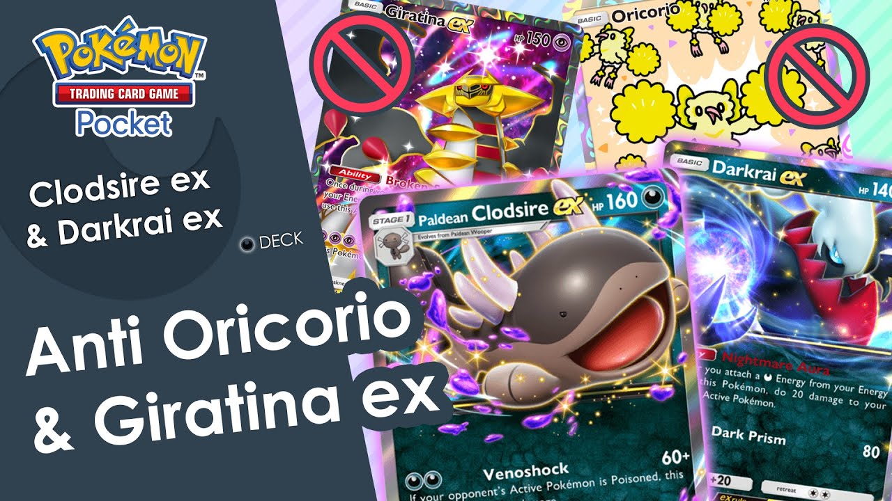The Best Anti Oricorio & Giratina ex Deck | Clodsire ex & Darkrai ex Deck | Pokémon TCG Pocket