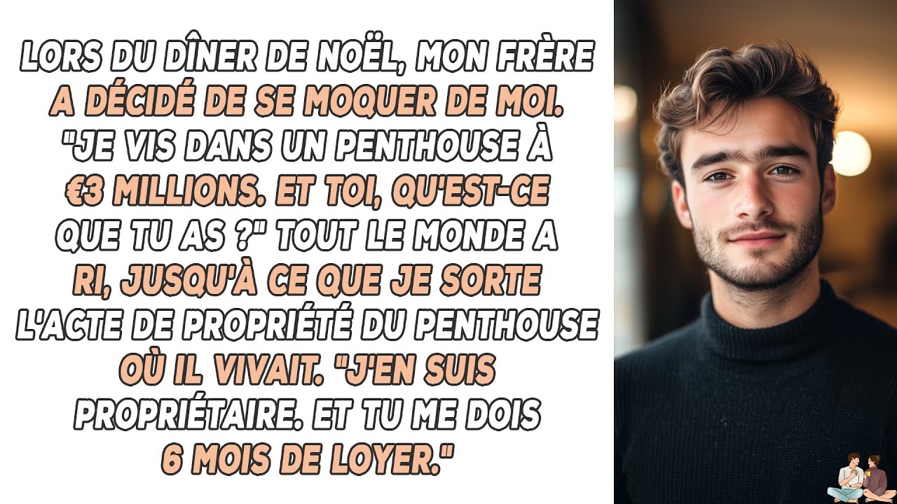 Lors du dîner de Noël, mon frère a décidé de se moquer de moi. "Je vis dans un penthouse à...