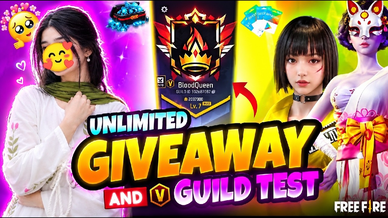 🔴LIVE FREE FIRE CUSTOM ROOM || FF LIVE REDEEM CODE GIVEAWAY🎁& GUILD TEST #freefire #redeem