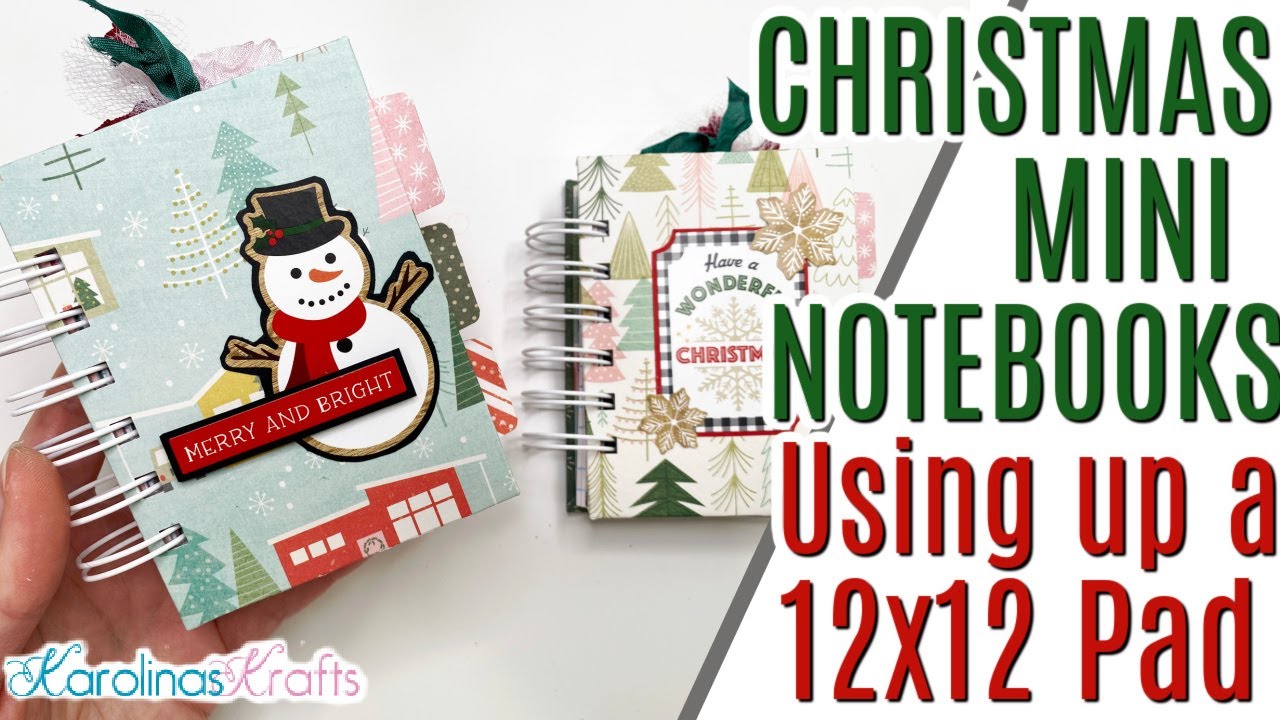 3x4 Mini Notebooks using Merry Mod Christmas by DCWV Trying to use up a 12x12 Paper Pad