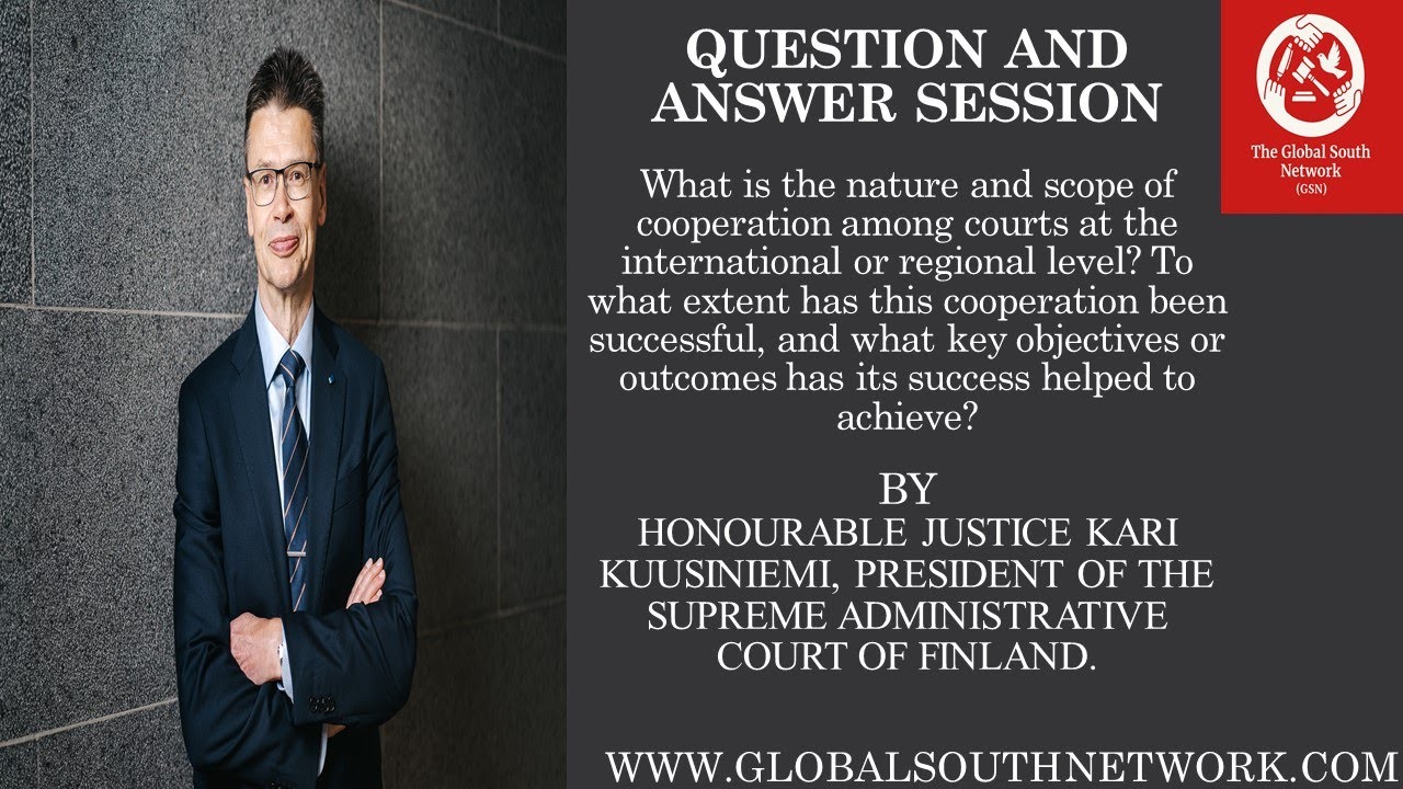 INTERNATIONAL COOPERATION AMONG SUPERIOR COURTS BY JUSTICE KARI KUUSINIEMI COUNCIL OF STATE #finland