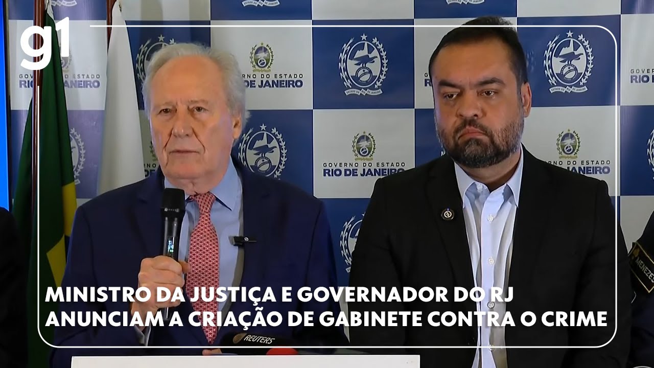 Ministro da Justiça e governador do RJ anunciam a criação de gabinete contra o crime organizado