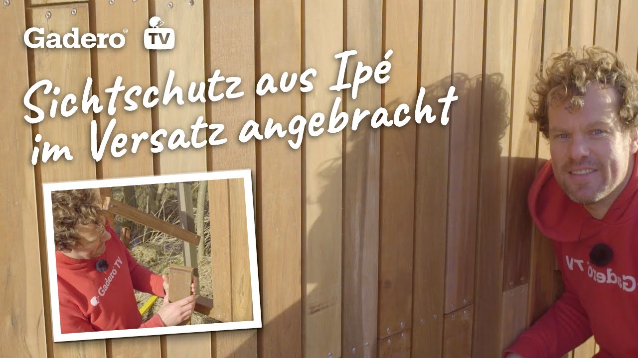 Wie baut man einen vertikalen Sichtschutz aus Ipe? Und das im Versatz.