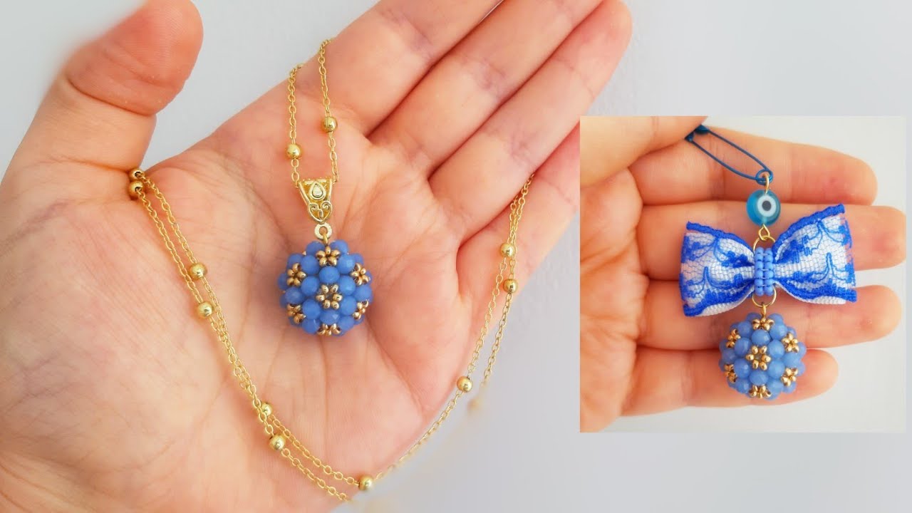 Top Cevşen Yapımı. Türkçe Anlatımlı.!🎀 Easy Ball Necklace Making.
