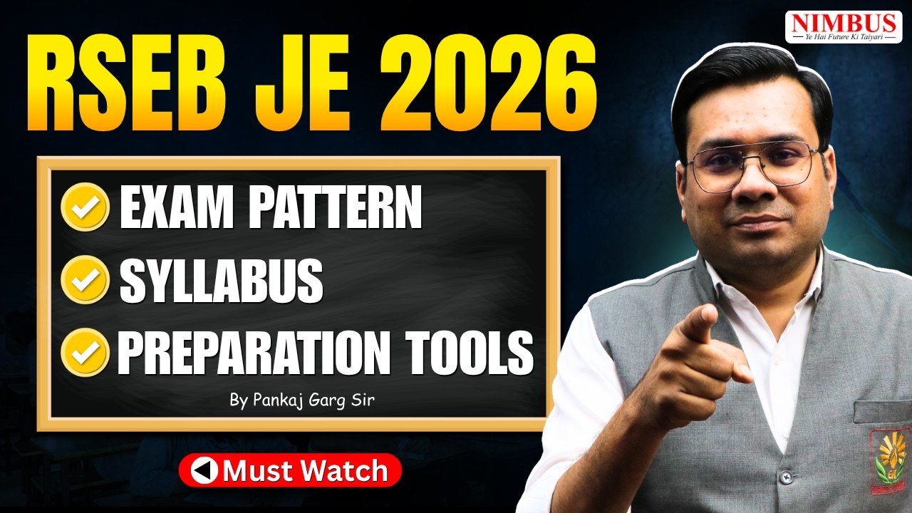 RSEB JE 2026 Complete Guide 🚨 Exam Pattern, Syllabus & Preparation Strategy | Pankaj Garg Sir