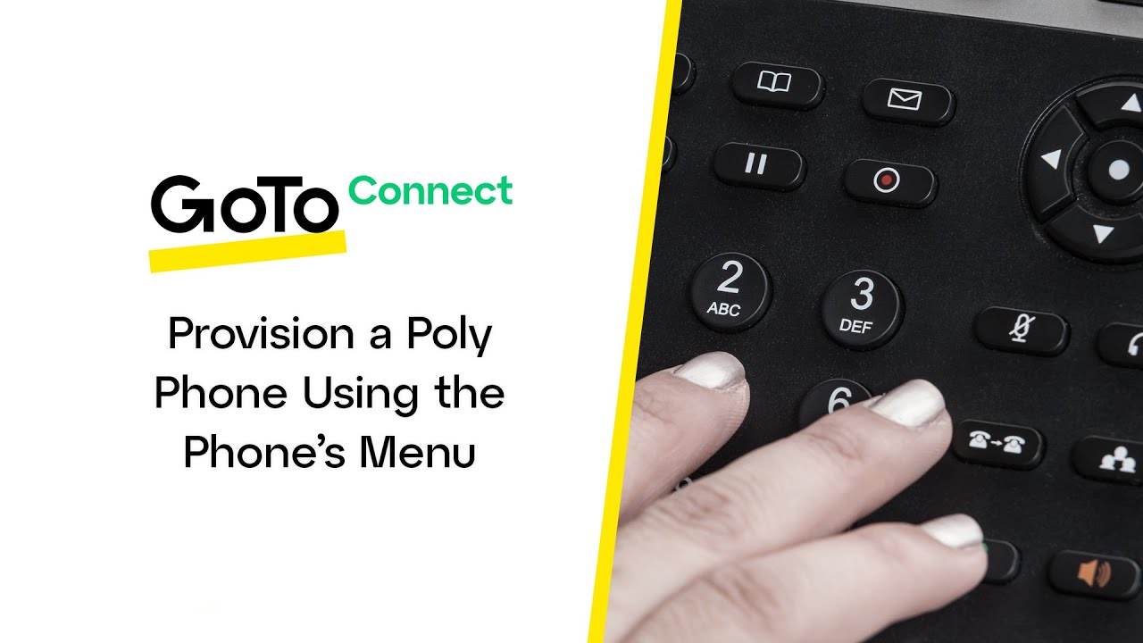 Provision a Poly Phone Using the Phone Menu