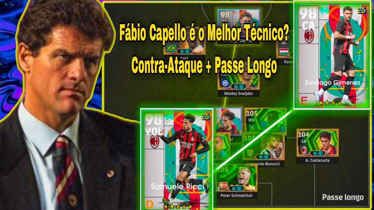 🚨 TESTEI o Fábio Capello no eFootball 2026 | Contra-Ataque + Passe Longo É IMBATÍVEL! ⚽🔥