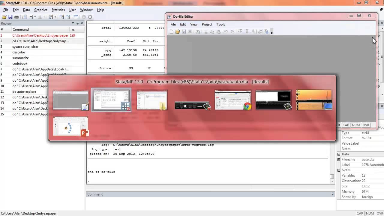 Using the Stata Program Editor