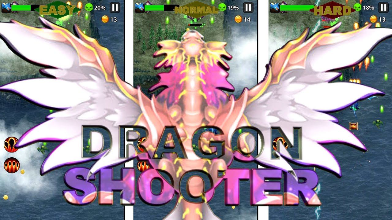 Dragon Shooter (GamePlay, Easy/Normal/Hard).