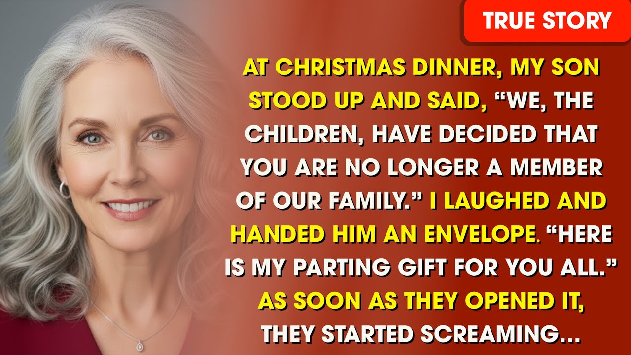 At Christmas Dinner, My Children Disowned Me — Then I Handed Them an Envelope That Made Them Scream