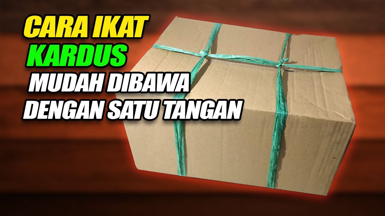 Cara mengikat kardus dengan tali rafia