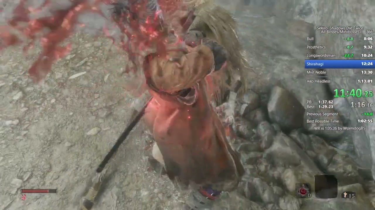 Sekiro - All Bosses/Minibosses Speedrun in 1:12:28 (Restricted)