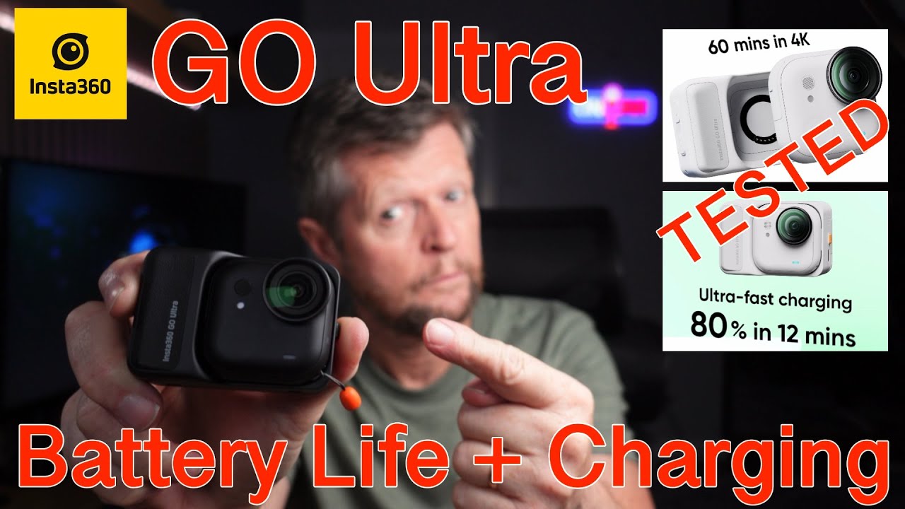 Время работы аккумулятора и зарядка Insta360 Go Ultra