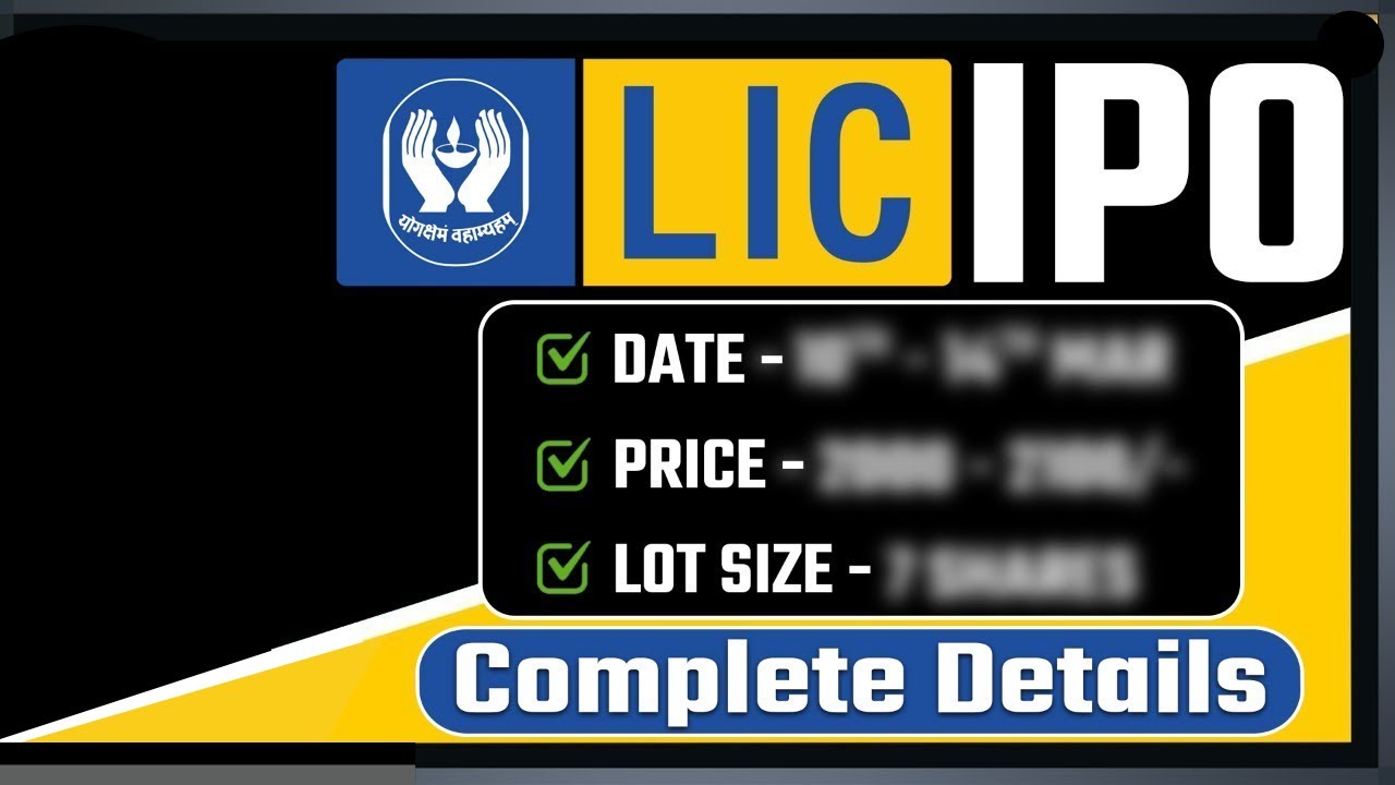 LIC IPO Share Price, Date, Lot Size Complete Details | #LIC #IPO Share Market