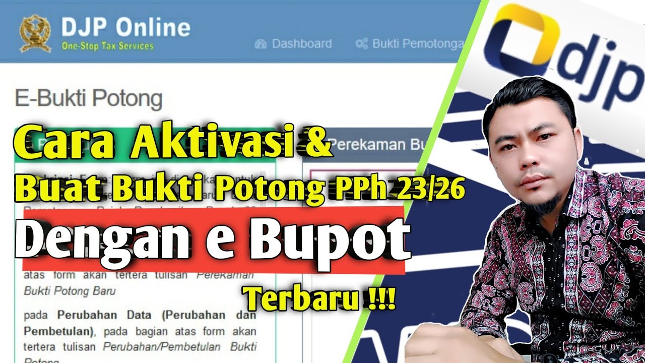 e Bupot PPh 23 | Cara Buat Bukti Potong PPh 23 online Terbaru 2020
