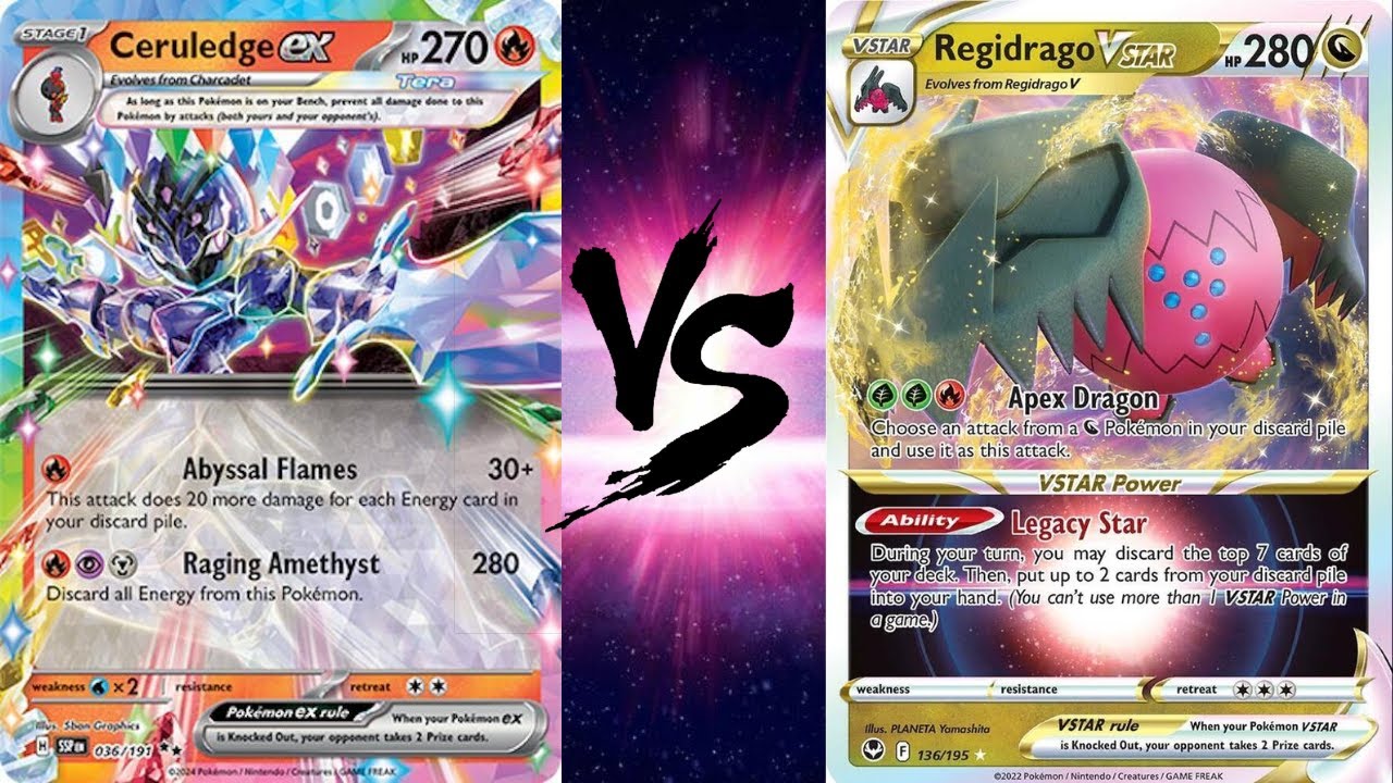 Ceruledge EX vs Regidrago VStar