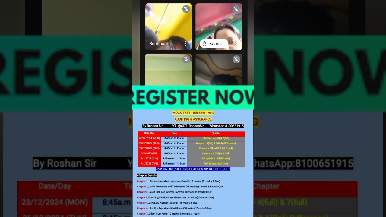 Audit MOCK TEST - Register Now! #sem5audit #calcuttauniversity #5thsemexam