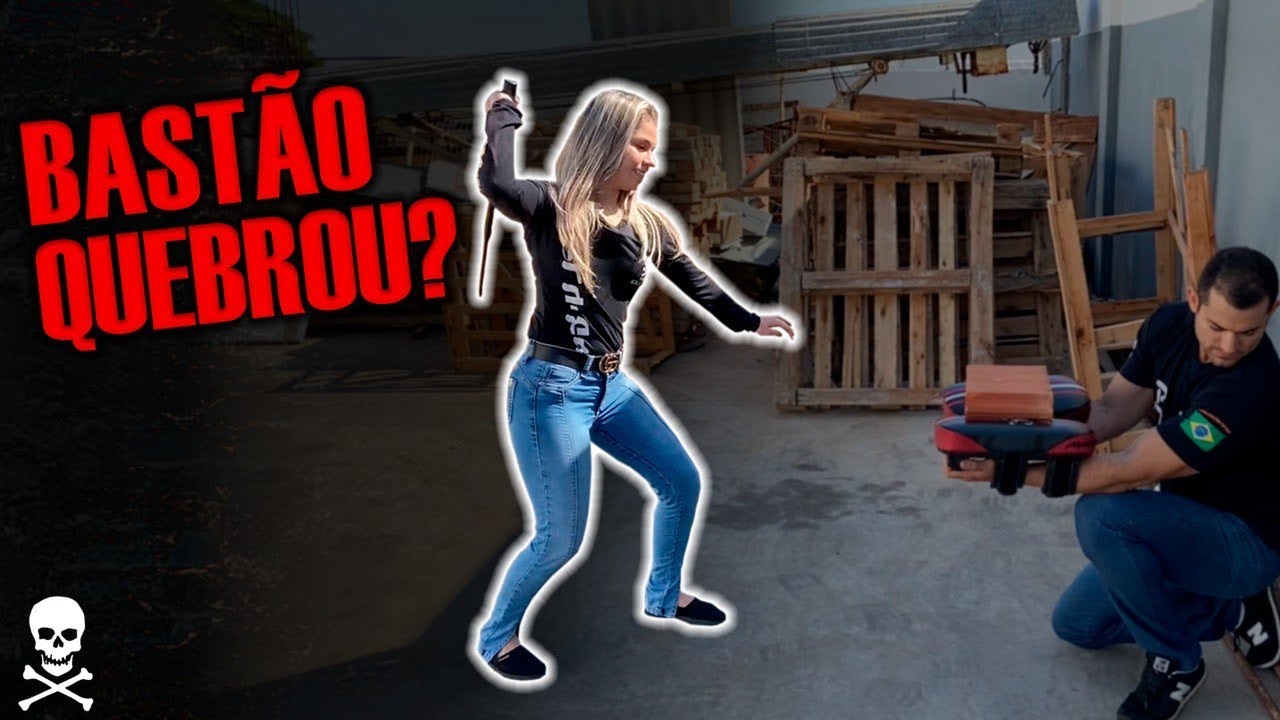 TESTE SINCERO DE BASTÃO RETRÁTIL | AGUENTOU A PANCADA? 