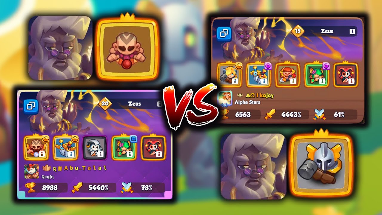 RUSH ROYALE: R | Abu Talal (Zeus, Monk) vs. AΩ | kojey (Zeus, Inquisitor) | RR League 16 replay
