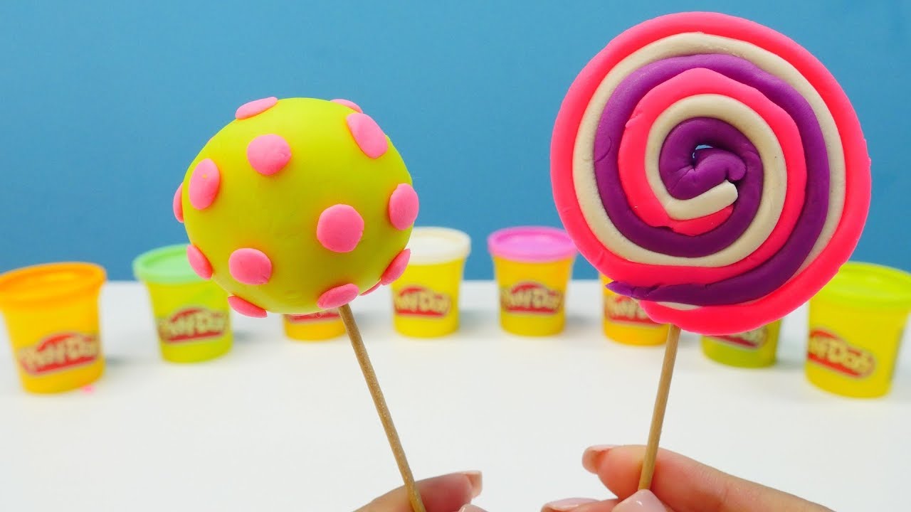 Basteln für kinder. Knete Lutscher mit Nicole. Spielspaß mit Play Doh