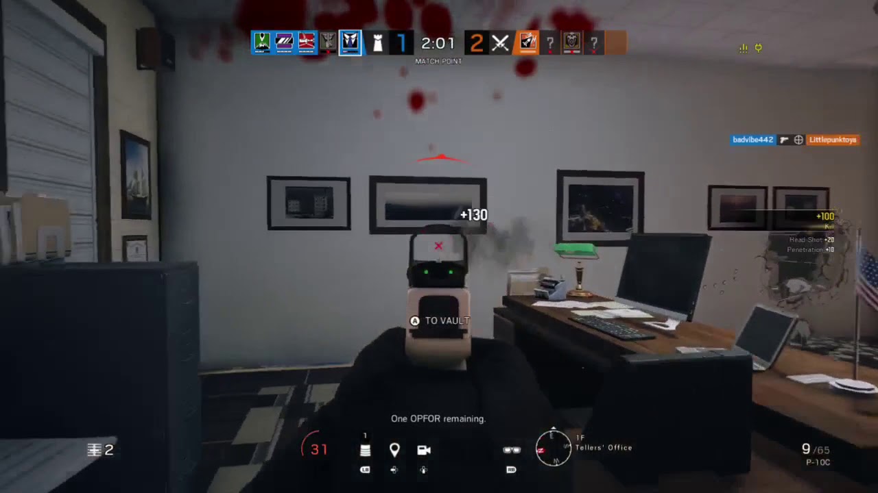 One shot/headshot montage
