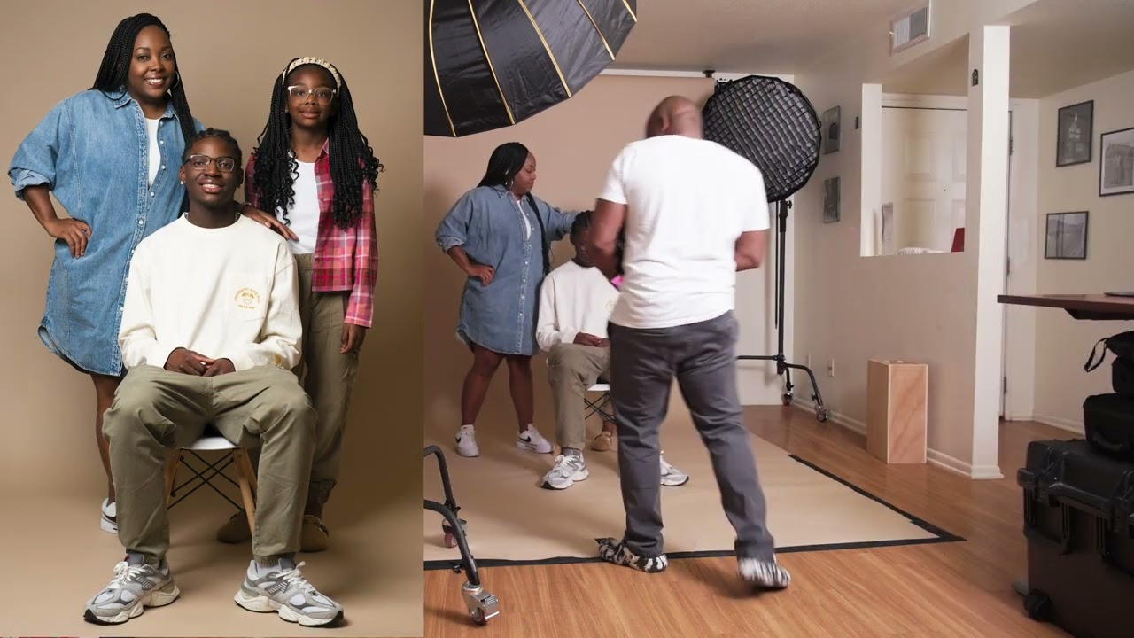 Family Photo Session | Interaction & Lighting Setup
