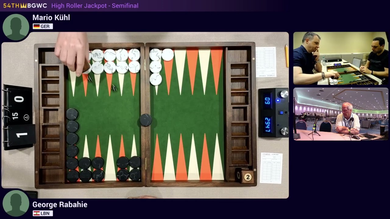 2023 BGWC - High Roller Jackpot Semifinals - Mario Kuhl vs. George Rabahie - 15pts