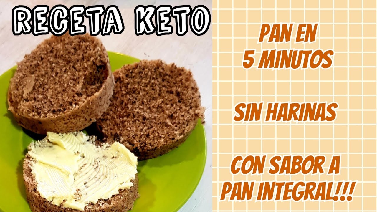 Receta Pan Keto fácil en taza  | pan sin gluten microondas | cocina en tiempo real