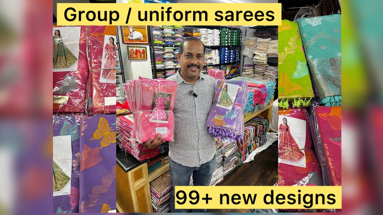 Uniform/Group/Set Sarees 99+Designs at One& Only Impression wholesale Trichy ph-9894026943