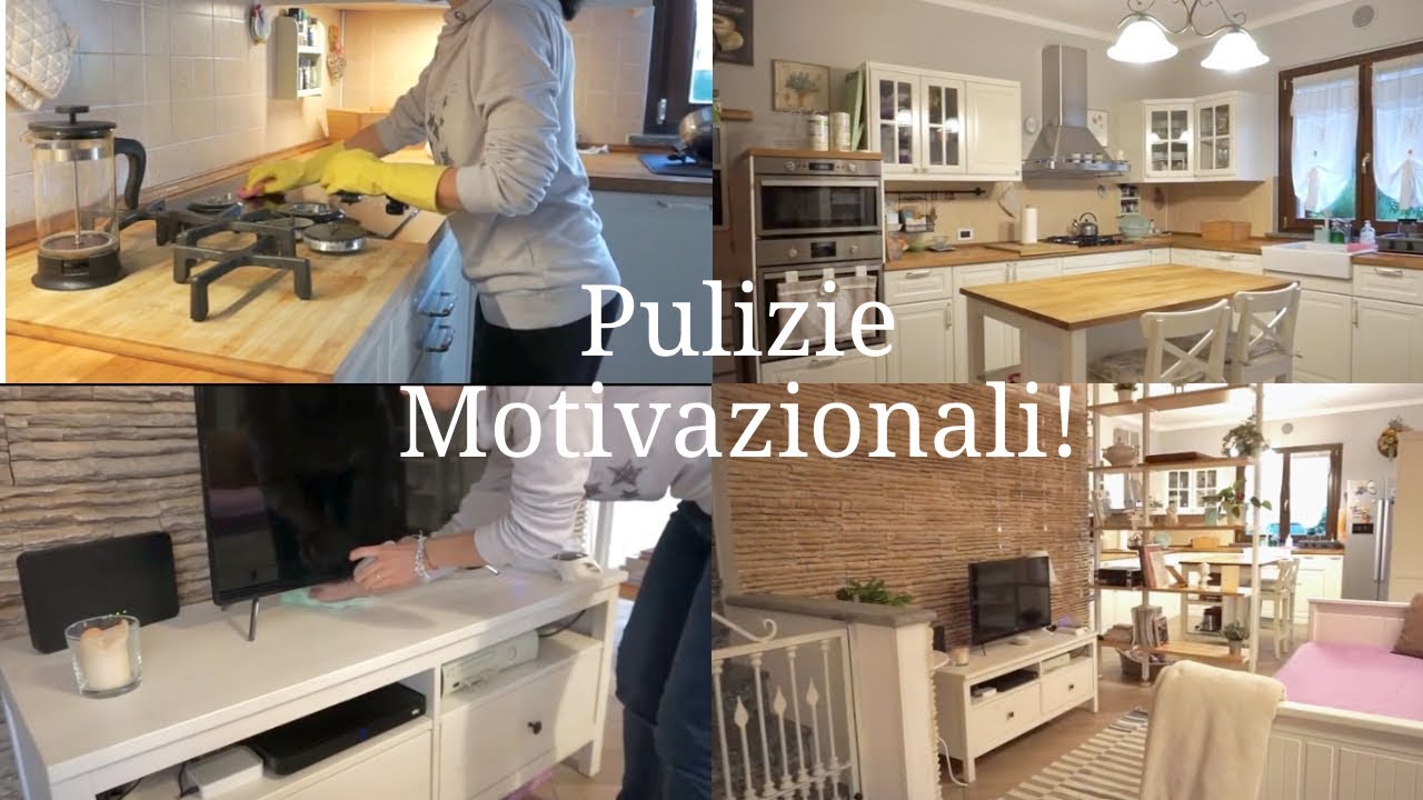 Pulizie motivazionali : cucina e soggiorno.