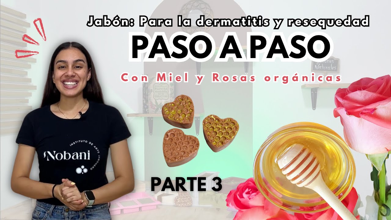 🌹🐝 Jabón de GLICERINA para piel sensible: Con Rosas y Miel 🍯~ Jabones para Vender! 💵