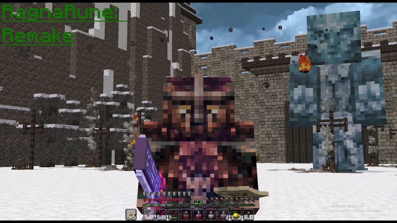 Minecraft Custom Map RagnaRune: Remake Part 13 Chapter 5 A Frosty Giant!
