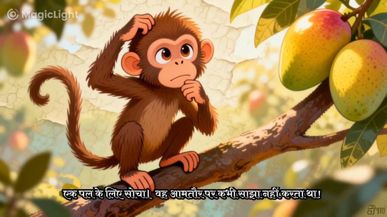 Tommy the Monkey and the Talking Mango Tree 🐒 | Funny Kids Story  | Moral Story pk cartoon