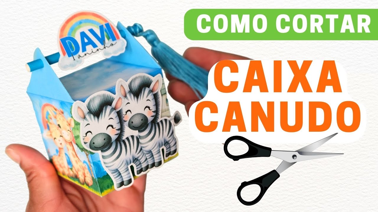 Como Fazer Cortar e Montar a Caixa Canudo Personalizada | Arca de Noé