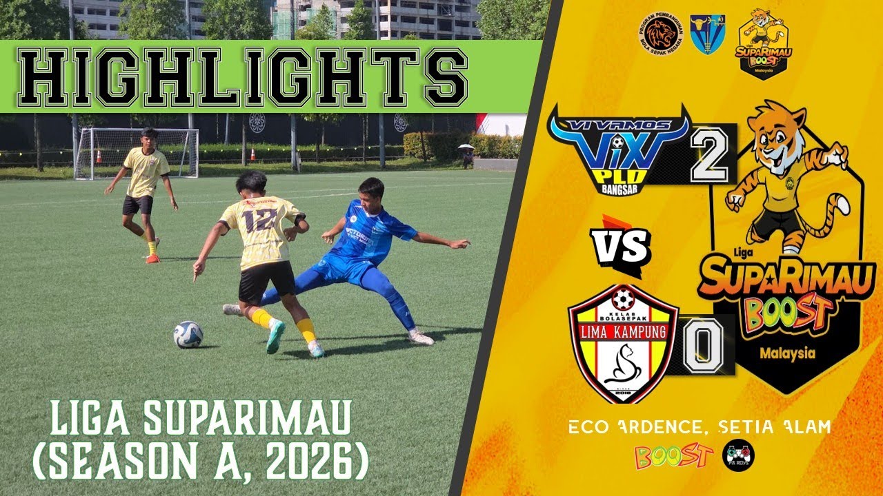 Ligasuparimau U16 2026: VIXI U15 (2) VS (0) Lima Kampung FC, Eco Ardence Setia Alam