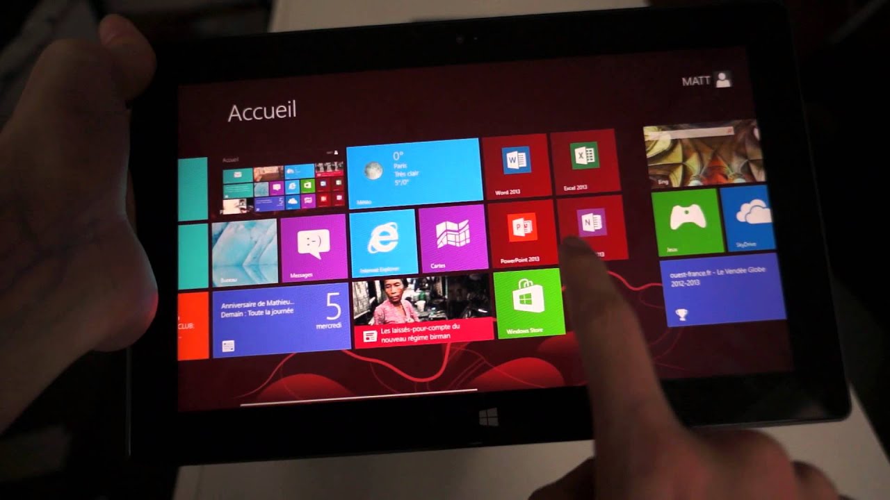 Prise en main de la Microsoft Surface avec Windows RT