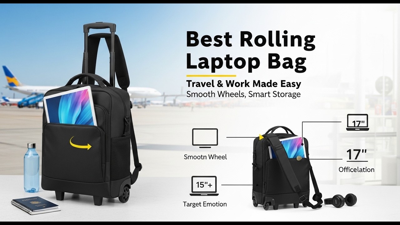 TOP 5 Best Rolling Laptop Bag 2026 | Rolling Laptop Bag You Won'T Believe How Much It Fits