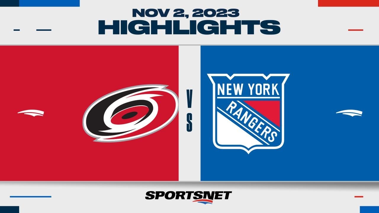 NHL Highlights | Hurricanes vs. Rangers - November 2, 2023