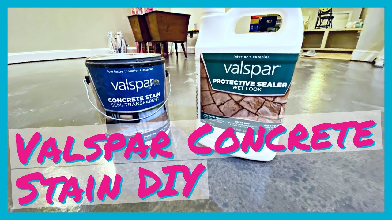 EASY Diy Concrete Stain  | VALSPAR CONCRETE STAIN | Valspar Wet Look Sealer