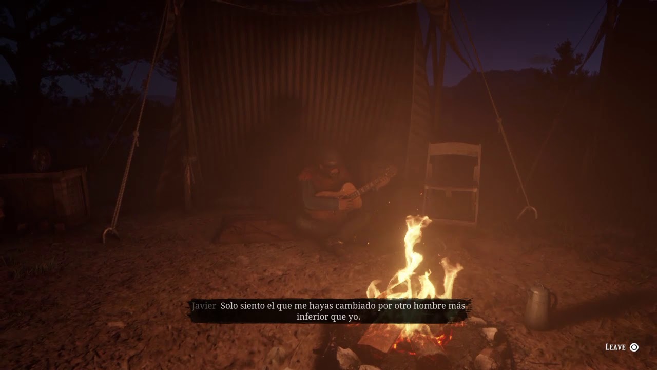 Red Dead Redemption 2 - Javier singing at camp (